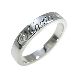 Cartier 950 Platinum Engraved 2P Ring 4