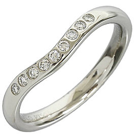 Tiffany & Co. Platinum 9 Diamonds Curved Ring