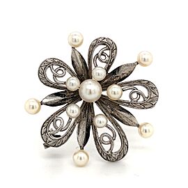 Mikimoto Estate Akoya Pearl Brooch