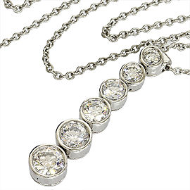 Tiffany & Co. Platinum Jazz Drop Dial Necklace