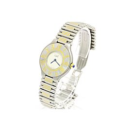 Cartier Must 21 Stainless Steel and Gold Plated Quartz Unisex Watch