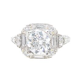 GIA Certified 1.37 carats Old European Cut Diamond Engagement Ring