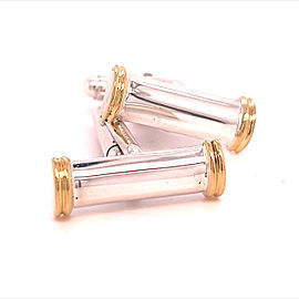 Tiffany & Co Estate Cufflinks 18k Gold & Sterling Silver 10.20 Grams TIF217