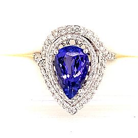 Natural Tanzanite Diamond Ring 14k Gold 4.54 TCW GIA Certified $5,950 111877