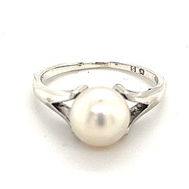 Mikimoto Estate Akoya Pearl Ring Sterling Silver 8 mm 9.32 Grams M229