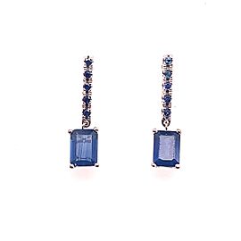 Natural Sapphire Dangle Earrings 14k Gold 2.01 TCW Certified $3,950 018682