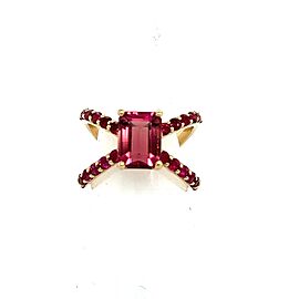 Natural Pink Tourmaline Ruby Ring Size 6 14k Y Gold 3.33 TCW Certified $5,950 216193