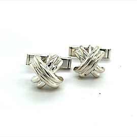 Tiffany & Co Estate X Signatur Cufflinks Sterling Silver