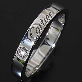 Cartier 950 Platinum Dayring Diamond Engraved Ring LXGNTR-10