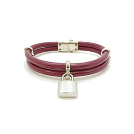 LOUIS VUITTON Epi Leather/Metallic Keep It Twice Bracelet M6514F