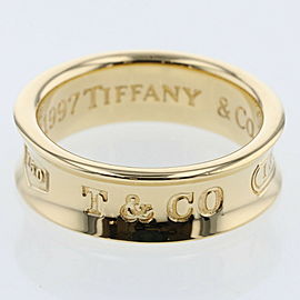 TIFFANY & Co 18k Yellow Gold 1837 about 6mm Ring LXGBKT-317