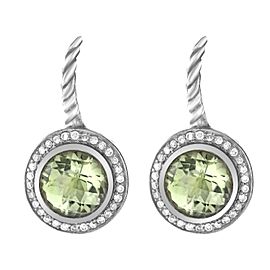 David Yurman Peridot and Diamond Earrings