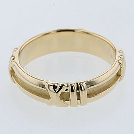 TIFFANY & Co 18k Yellow Gold Atlas Numeric Ring LXGBKT-1100