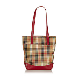 Burberry Haymarket Check Canvas Tote Bag