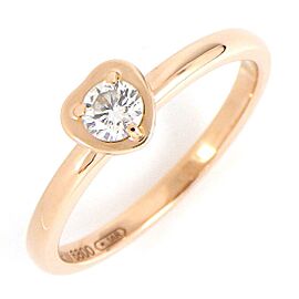 Cartier 18K Pink Gold Diamants Legers De Heart 1 Diamond US 6 Ring LXWBJ-758