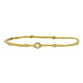 Ippolita Stardust Superstar 18K Yellow Gold & 0.50ct Rose Cut Diamonds Bangle Bracelet