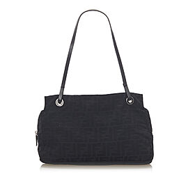 Fendi Zucca Canvas Shoulder Bag