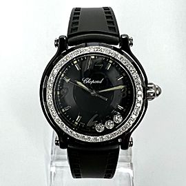 CHOPARD LMD EDIT. 1264/3000 Steel 38mm Watch 3 Floating DIAMONDS + 1.08TCW Custom Diamonds