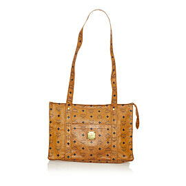 MCM Visetos Leather Tote Bag