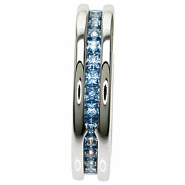 BVLGARI 18k White Gold B-zero1 Blue Topaz Ring LXGQJ-1061