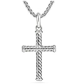 David Yurman Sterling Silver Cable Cross Pendant