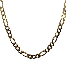 14k Solid Yellow Gold 24.95g Figaro Link 6mm Chain Necklace 22.5 Inches