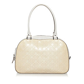 Ferragamo Gancini Embossed Leather Handbag