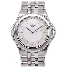 SEIKO CREDOR Stainless Steel K18WG Quartz Watch LXGJHW-703