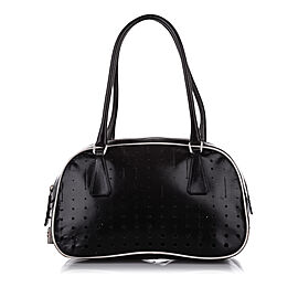 Prada Perforated Leather Shoulder Bag