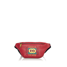 Gucci Logo Leather Belt Bag