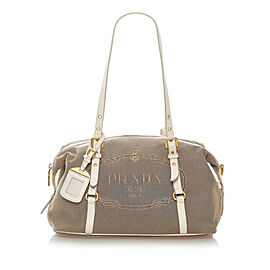 Prada Canapa Logo Canvas Shoulder Bag