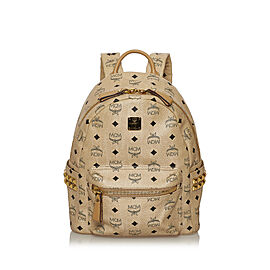 MCM Visetos Stark Leather Backpack