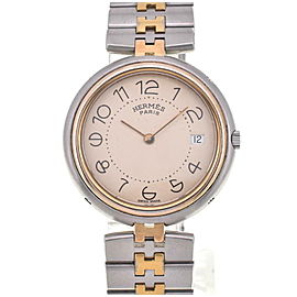 HERMES profile Stainless Steel Gold Plated Quartz Watch LXGJHW-504