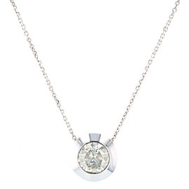 14K White Gold 1.05ct Diamond Solitaire Necklace