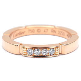 Cartier maillon panthère 4P Diamond Ring Rose Gold #47 US4-4.5