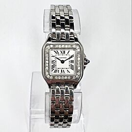 CARTIER PANTHERE 22mm Quartz Steel 0.32TCW DIAMOND Watch