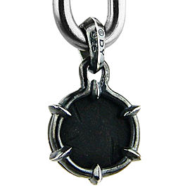 David Yurman Solid Sterling Silver Petrus Griffin Amulet Onyx Pendant