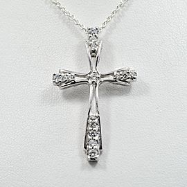 Diamond Cross 1.35Ct 14K White Gold