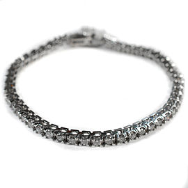 Diamond Tennis Bracelet 3.19 Ct Diamonds 14 K White Gold