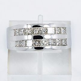 White White Gold Diamond Womens Ring Size 11