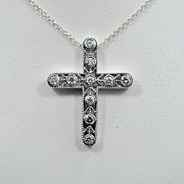 Diamond Cross 0.70CT 14K White Gold 6.5gram