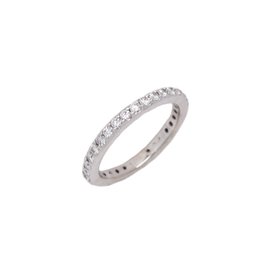 White White Gold Diamond Mens Wedding Ring Size 4.25