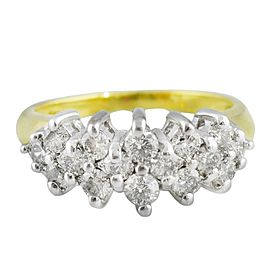 Yellow Gold Diamond Mens Ring Size 6.25