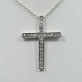 Diamond Cross .53CT Pave Setting 14K White Gold