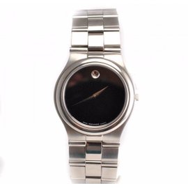 Movado 84.G2.883 Stainless Steel Black Dial Quartz Mens Watch