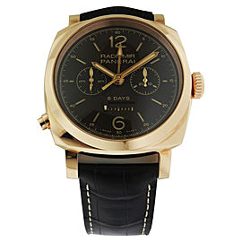 Panerai Radiomir PAM 502 8 days GMT Oro Ros 1940 Chrono Monopulsante Mens Watch