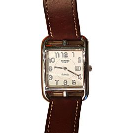 Hermes Cape Cod CC1.710 Stainless Steel & Leather Automatic 29mm Unisex Watch