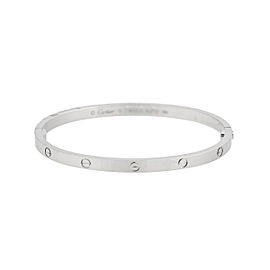 Cartier 18K White Gold Love Bracelet, SM Size 15