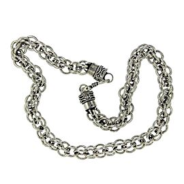 ¦Handmade Men's 925 Sterling Silver Bali Multi Rolo Link Chain Necklace Size 18