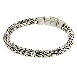 Handmade Unisex 925 Sterling Silver Bali Tula Woven 7 mm Bracelet Size 7.5"-8"-8.5"»B55